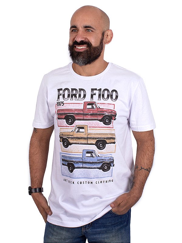 Camiseta Ford F100 - Branca.