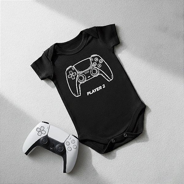 Body Bebê Player 2 Preto