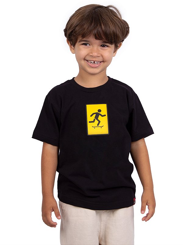 Camiseta Infantil Skate Picto Preta