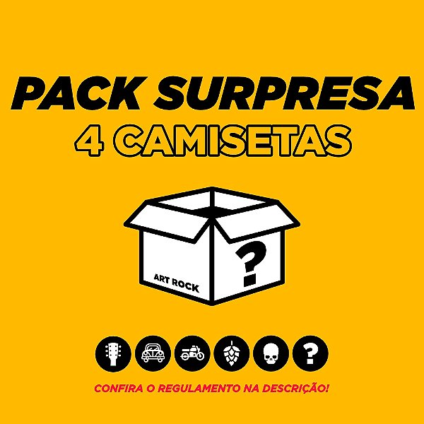 Pack Surpresa 4 Camisetas Coloridas