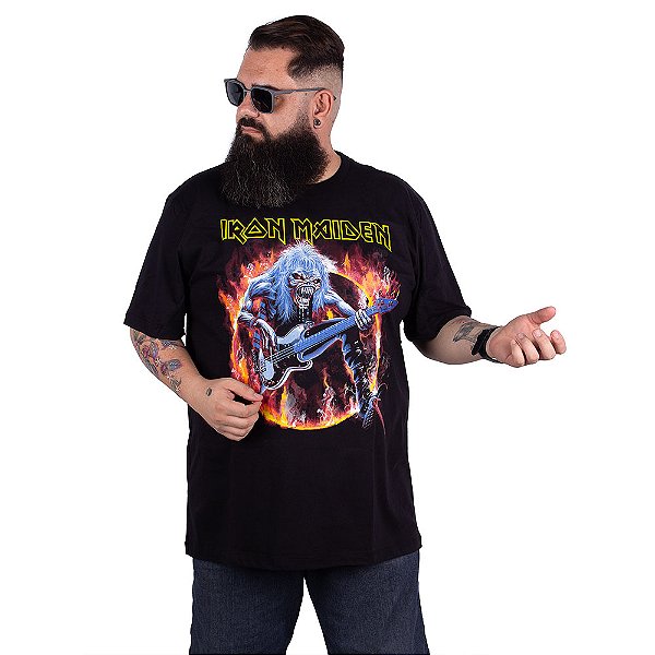 Camiseta Plus Size Iron Maiden A Real Live Dead One Preta Oficial
