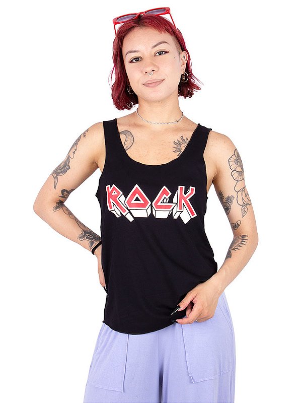 Regata Feminina Rock Iron - Preta