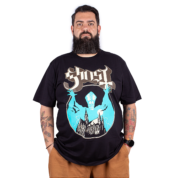 Camiseta Plus Size Ghost Eponymous Preta Oficial