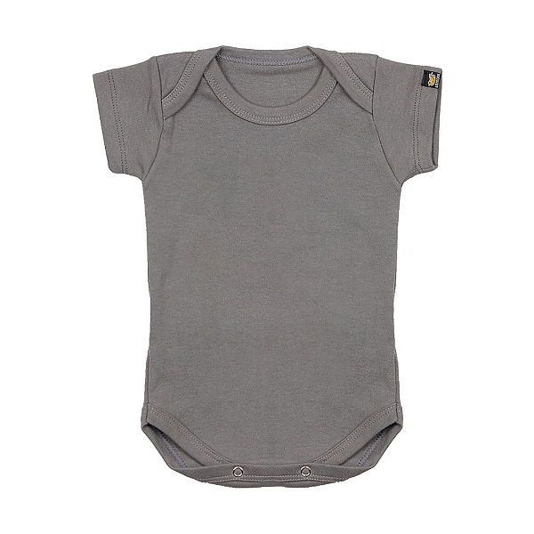 Body Bebê Básico Cinza