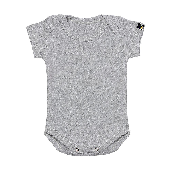 Body Bebê Básico Cinza Mescla
