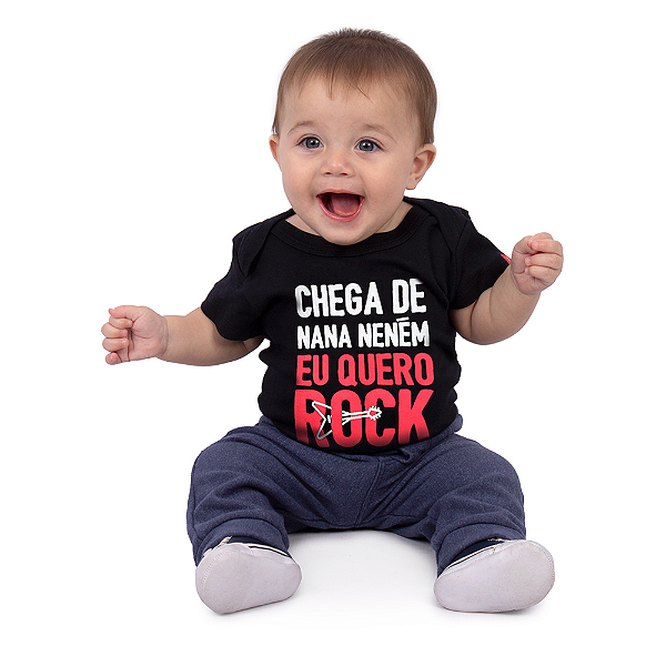 Body Bebê Chega de Nana Preto