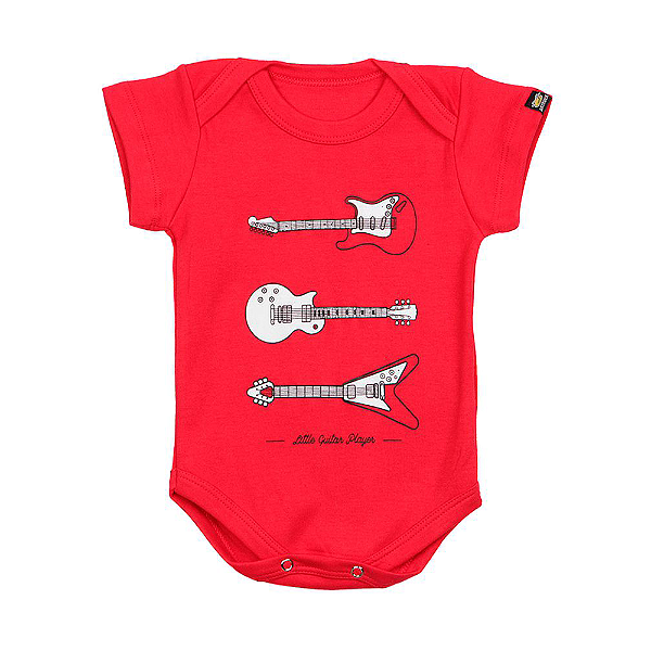 Body Bebê Futuro Guitarrista Vermelho