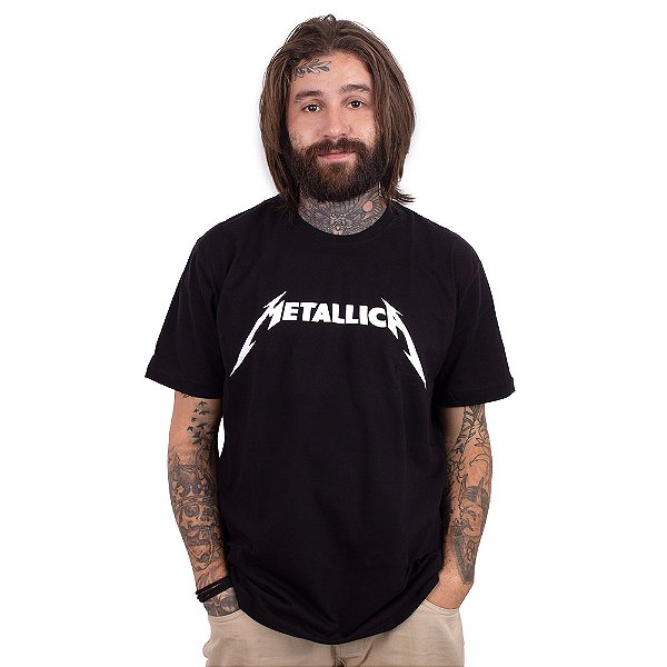 Camiseta Metallica Logo Preta - Oficial
