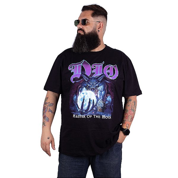 Camiseta Plus Size Dio Master of The Moon Preta Oficial