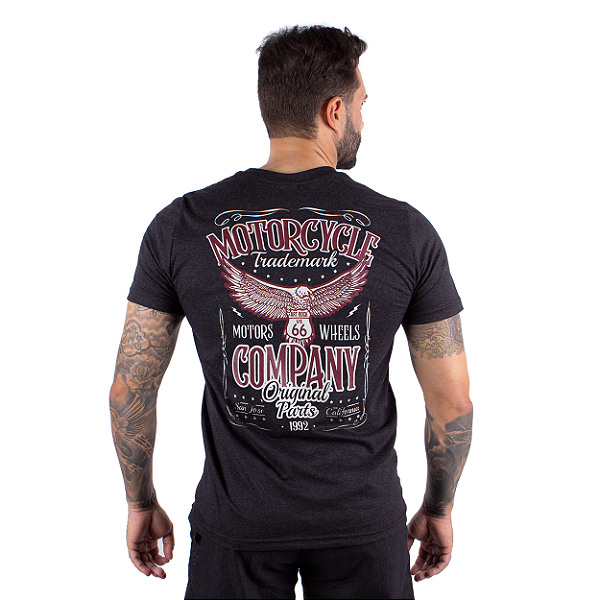Camiseta Eagle Motorcycle Preta Jaguar.