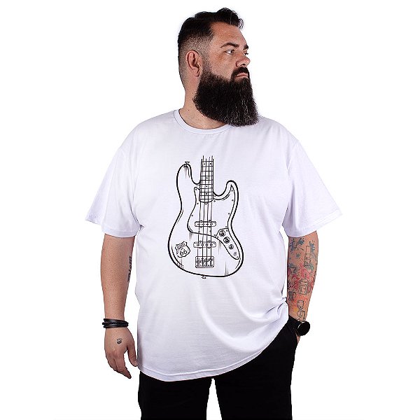 Camiseta Plus Size Baixo Fender 66.
