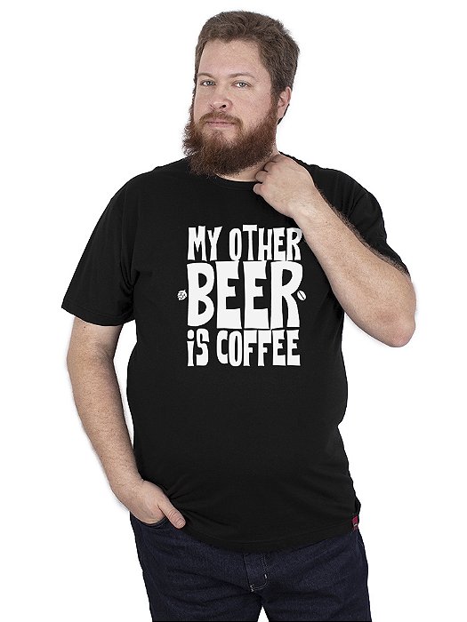 Camiseta Plus Size Outra Cerveja Preta.