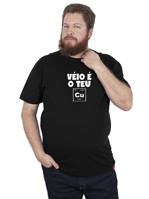 Camiseta Plus Size Véio  Preta.