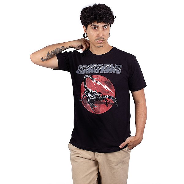 Camiseta Scorpions Jack Plug Preta - Oficial