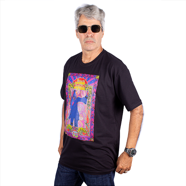 Camiseta Janis Joplin Preta - Oficial