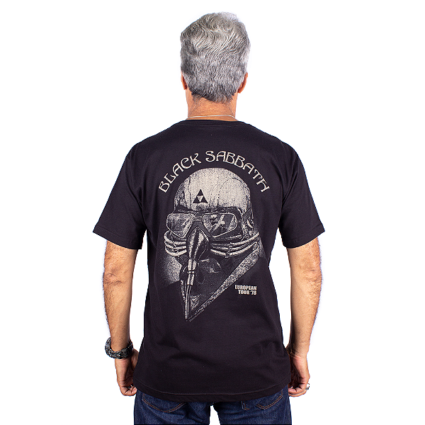 Camiseta Black Sabbath European Tour 78 Preta - Oficial