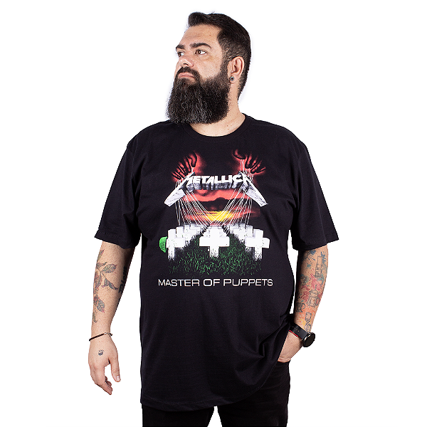 Camiseta Plus Size Metallica Master of Puppets - Oficial