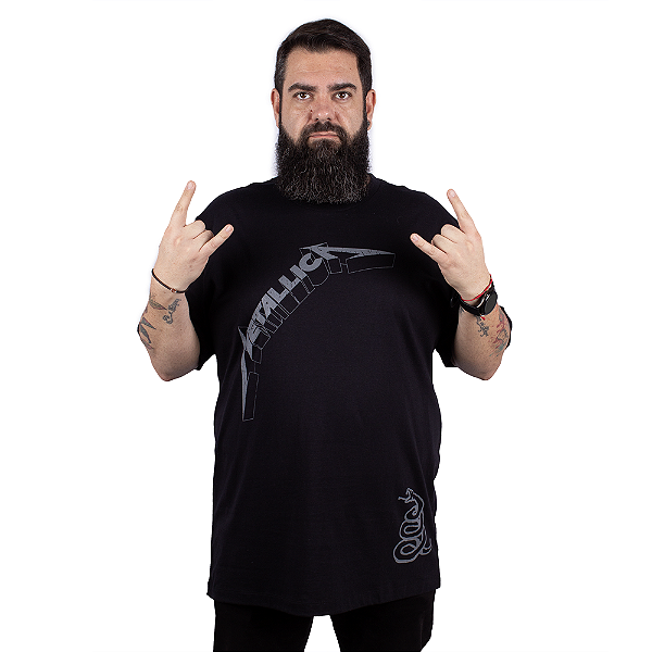Camiseta Plus Size Metallica Black Album - Oficial