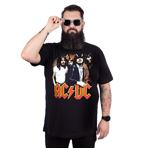 Camiseta Plus Size ACDC Highway To Hell Preta - Oficial