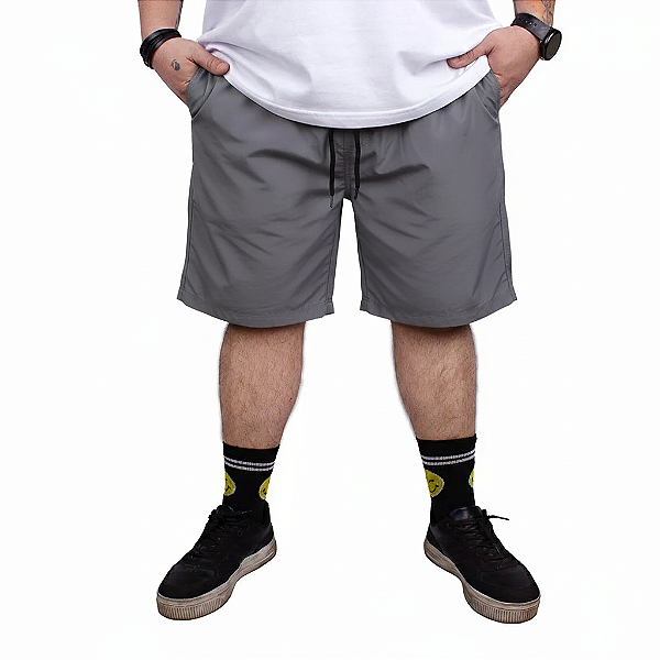 Bermuda Plus Size Estilo Max RikWil - Cinza