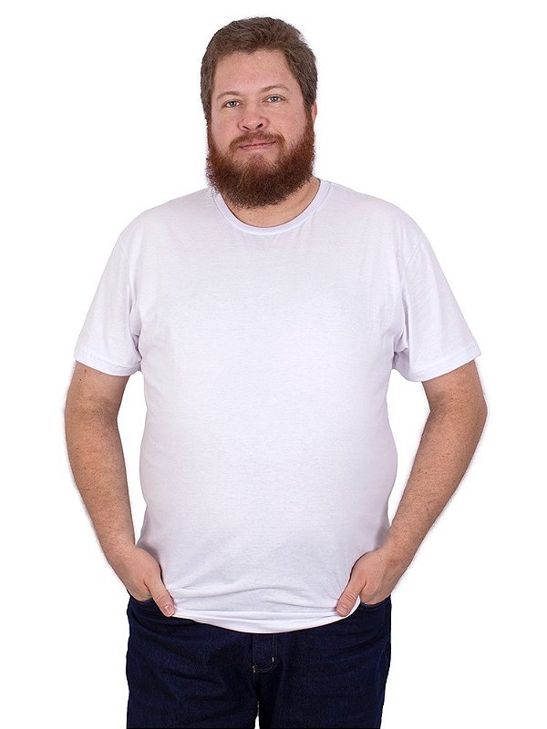Camiseta Plus Size Básica Branca.