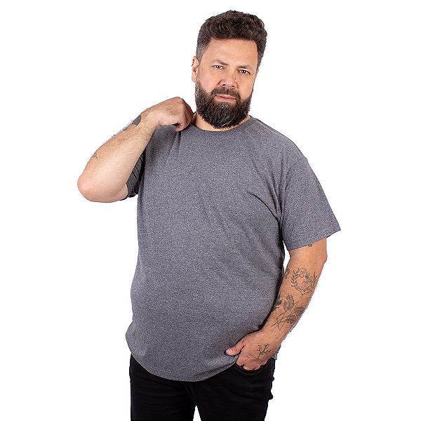 Camiseta Plus Size Premium Grafite.