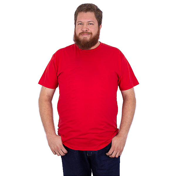 Camiseta Plus Size Básica Vermelha.