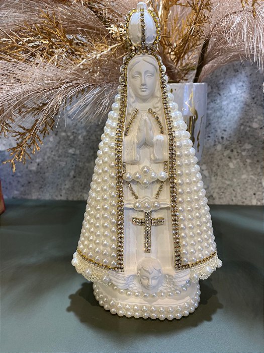 Nossa Senhora Aparecida Perola Branca 20,5cm