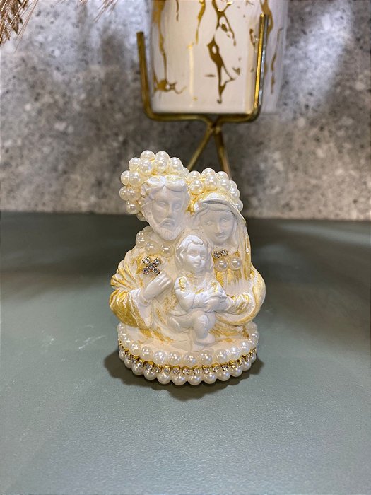 Sagrada Família Mini Perola 8cm