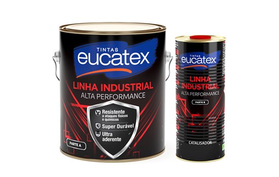 Tinta epoxi industrial  kit parte A + B Eucatex 3,6L