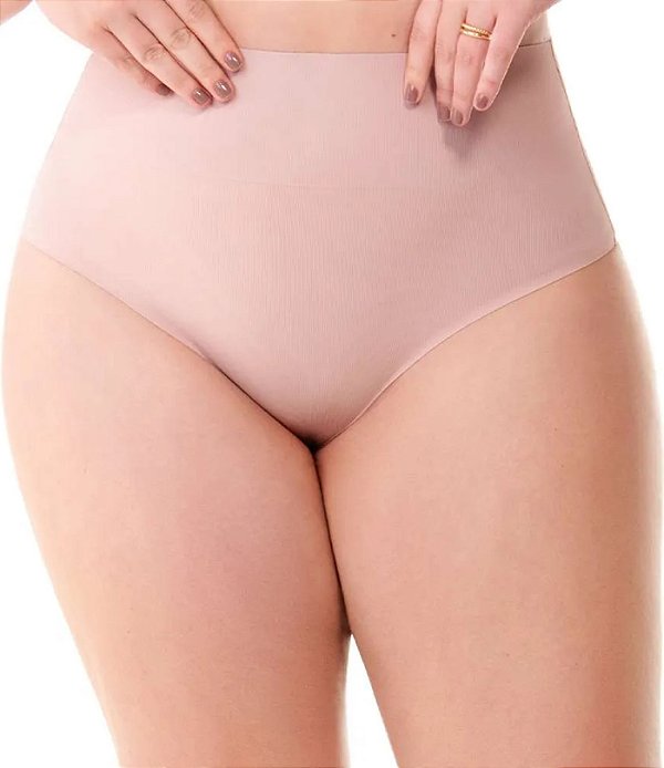 Calcinha Plus Size Blush Tanga Cós Alto Laser Termofusionada Zee Rucci - ZR0201111C571