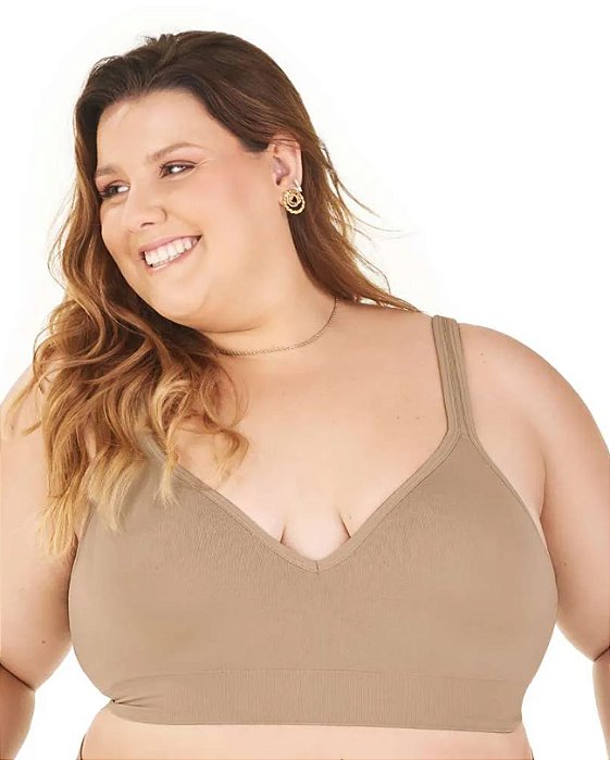 Sutiã Bege Comfort Plus Duplo Com Bojo Sem Costura Zee Rucci - ZR0303010C122