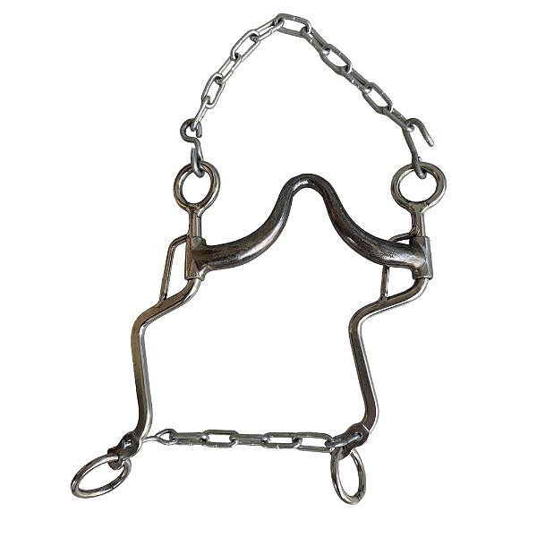 Freio Crioulo Bocal De Ferro Alto - Perna em S Inox