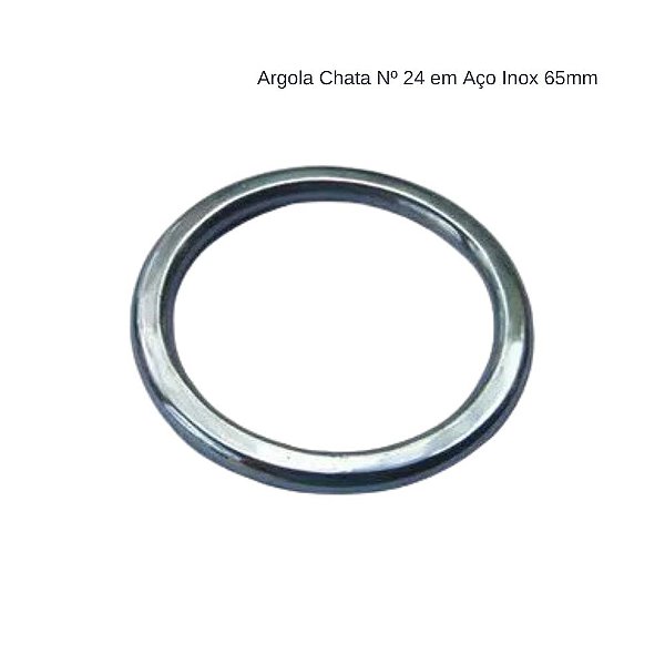 Argola Chata Nº 24 em Aço Inox 65mm