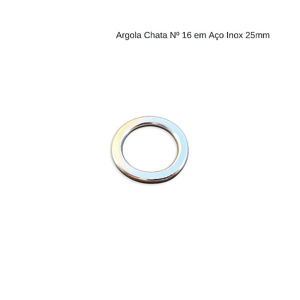 Argola Chata Nº 16 em Aço Inox 25mm