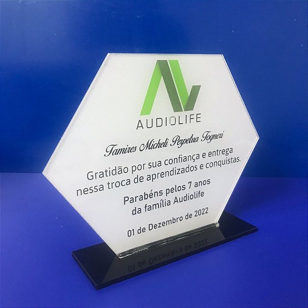 Troféu para Premiações - Modelo Hexagonal