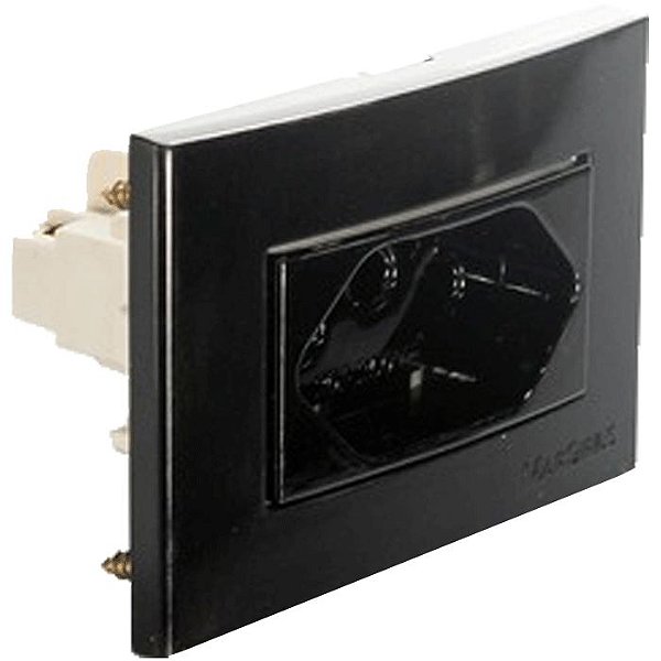 Módulo de tomada 2P+T 10A/250v Ebony Sleek