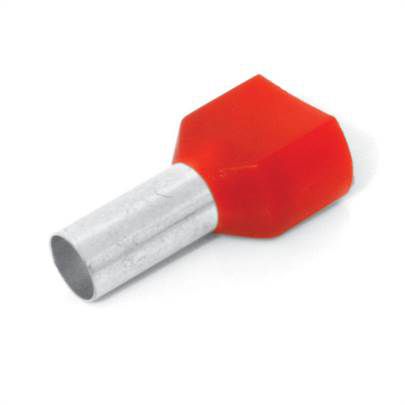 Terminal Tubular Duplo Para Cabo de 1,5mm