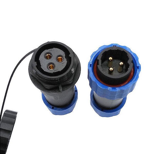 Mini Tomada Pendente Plugue Fêmea Blindado 2P+T 13A IP68