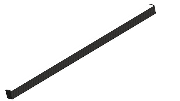 Perfil de LED sobrepor preto 1M 10W 3000k 12V Save Energy