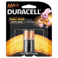 Pilha Duracell AAA Cartela com 2 unidades
