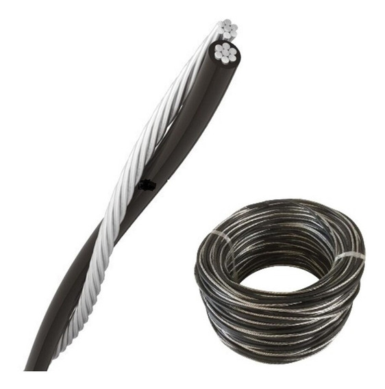 Cabo de aluminio Quadriplex 1x35mm+35mm XLPE Pt/Cz/Vm com neutro nu