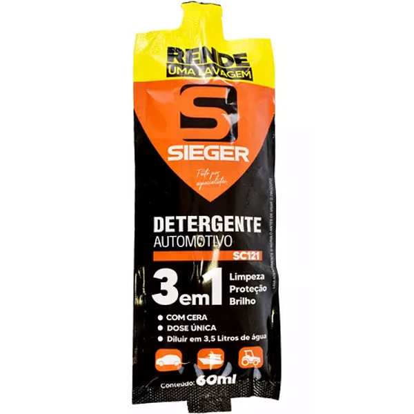 Detergente Automotivo Com Cera SC121 60ML Sieger