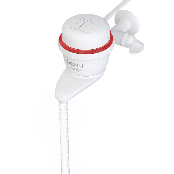 Torneira Eletrônica Pratica Touch Branca Zagonel 5500W 220V