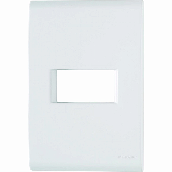 Placa 4x2 para 1 modulo horizontal Tramontina liz