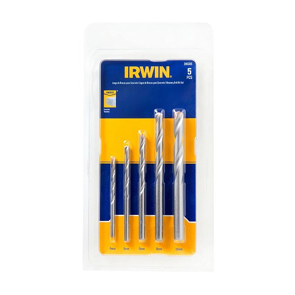 Jogo de Broca de Concreto 5 Peças Irwin