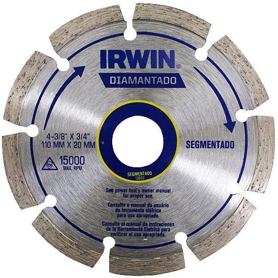 Disco Diamantado Segmentado 110mm Irwin