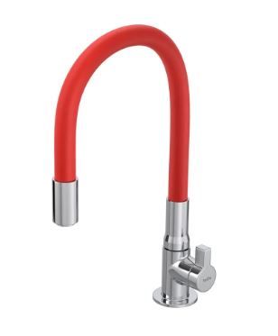 Torneira Flexível De Bancada Para Cozinha HydraMotion Vermelha