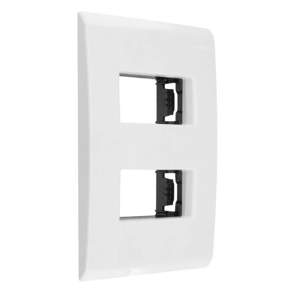 Placa 4x2 Para 2 Modulos Afastados Branco Tramontina Liz