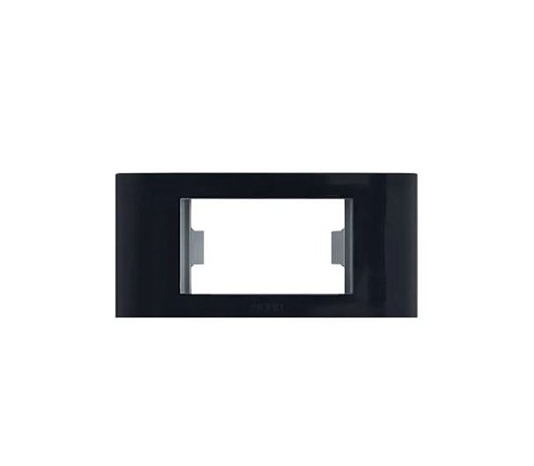 Placa Para Moveis Com Bastidor Para 1 Modulo Pezzi 50.000 Preto